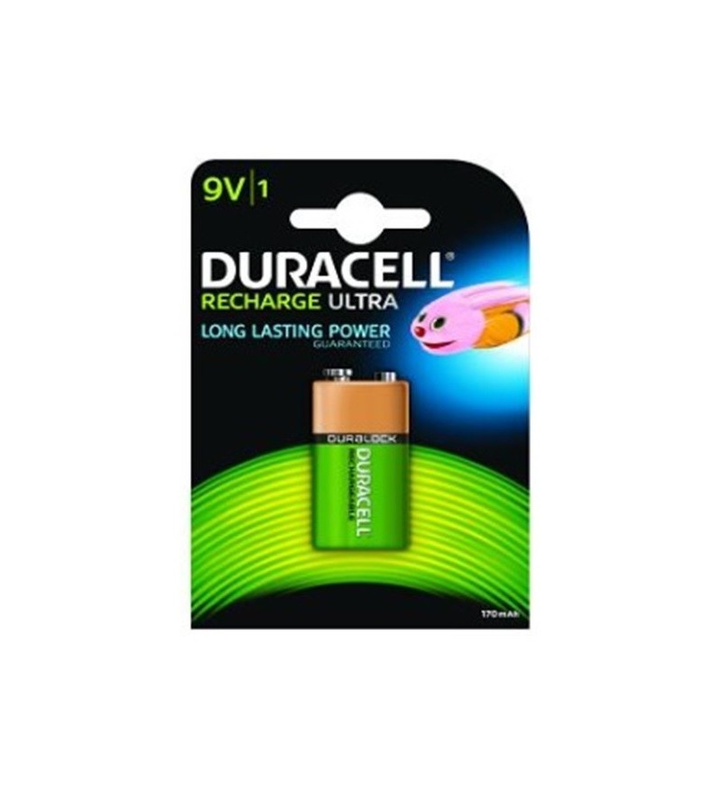 PILA DURACELL RECARGABLE ULTRA 6LR61 9V (1 UND) Pilas Material eléctrico 