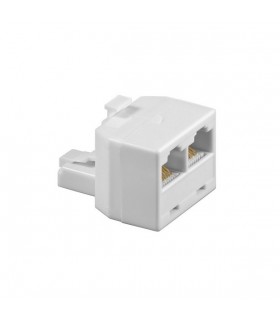 ADAPTADOR RJ45 1 MACHO - 2 HEMBRAS Materiales de telecomuniciones, telefonía y televisión