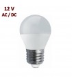 BOMBILLA ESFÉRICA LED 4W E-27 320LM 3000K 12V