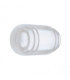 APLIQUE OVAL CON REJILLA IP44 BLANCO Tienda online de iluminación