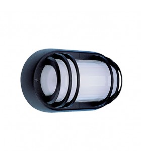 APLIQUE OVAL CON REJILLA IP44 NEGRO Tienda online de iluminación