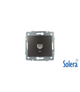 BASE RJ45 CAT6 EUROPA GRAFITO SOLERA Mecanismos eléctricos