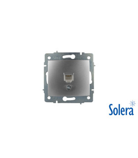 BASE RJ-45 CAT6 EUROPA PLATA SOLERA Mecanismos eléctricos