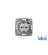 BASE ENCHUFE T.T. + TOMA USB EUROPA PLATA SOLERA Mecanismos eléctricos