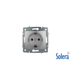 BASE ENCHUFE T.T. EUROPA PLATA SOLERA Mecanismos eléctricos