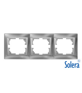 MARCO 3 ELEMENTOS PLATA EUROPA SOLERA Mecanismos eléctricos