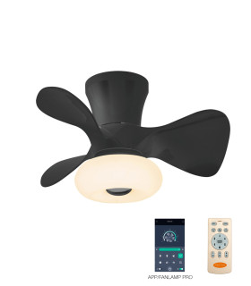 VENTILADOR TECHO DUBI NEGRO CON MANDO Y CONEXIÓN A APP Ventilación