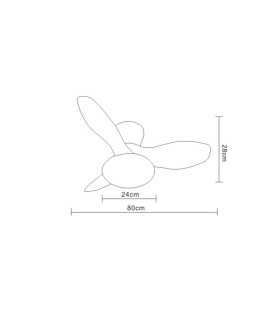 VENTILADOR TECHO TULIP NEGRO + MANDO + APP Ventilación