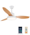 VENTILADOR TECHO GINNA-XL BLANCO/MADERA + MANDO + APP. Ventilación