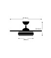 VENTILADOR TECHO DIANA-L BLANCO + MANDO Ventilación