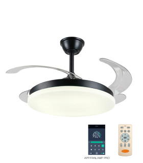 VENTILADOR TECHO ISABELLA-L NEGRO + MANDO + APP Ventilación