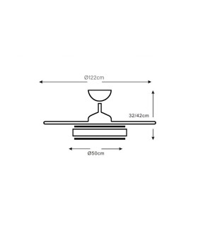 VENTILADOR TECHO ISABELLA-XL BLANCO + MANDO + APP Ventilación