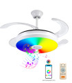 VENTILADOR TECHO MINA-L BLANCO + MUSICA + MANDO + APP Ventilación