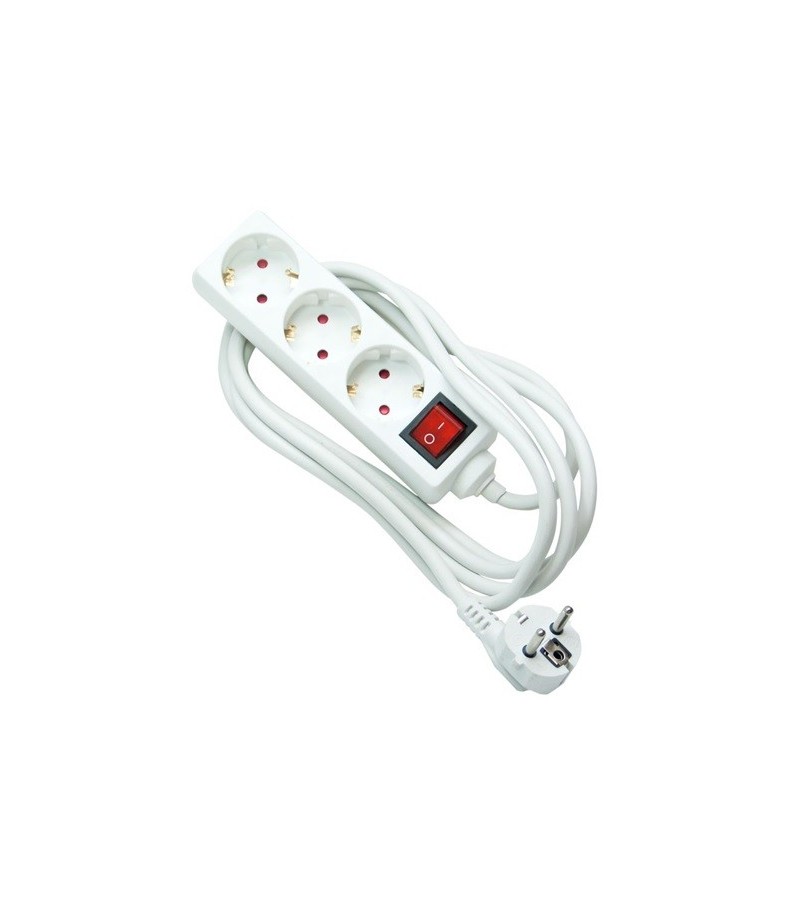 1 Pieza Enchufe Eléctrico Con 3 Tomacorrientes Y 3 Puertos Usb En Blanco  Con Enchufe Plano Y Interruptor, Alargador De Enchufe Resistente Al Fuego,  Estación De Carga De Escritorio Adecuada Para Mesa