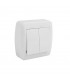 DOBLE INTERRUPTOR - CONMUTADOR 10 AMP. SUPERFICIE MURAL SOLERA Mecanismos eléctricos